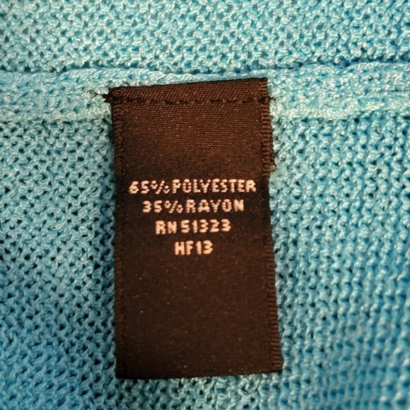 JOSEPHINE CHAUS Women's Vibrant Crochet Button Front Cardigan Size Medium Blue - Picture 11 of 11